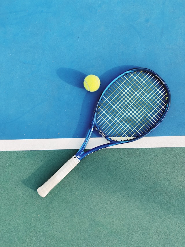 Intense table tennis match moment